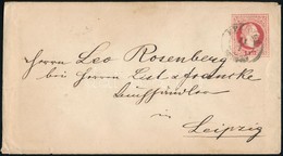 ~1870 Külföldre Küldött 5kr Díjjegyes Boríték 'EPERJES' -Leipzig - Sonstige & Ohne Zuordnung