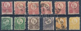 * O 1871 12 Db Réznyomat Bélyeg 2 X 2kr, 2 X 3kr, 6 X 5kr, 1 X 15kr, 1 X 25kr, Vegyes Minőség - Andere & Zonder Classificatie