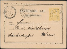 1871 2kr Díjjegyes Levelezőlap / PS-card 'GYERES' - 'WIEN' - Sonstige & Ohne Zuordnung