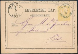 1872 2kr Díjjegyes Levelezőlap 'ADA' Kék Luxus (Gudlin 600p) - 'PEST / ESTE' - Andere & Zonder Classificatie