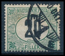 O 1908 Zöldportó 20f 'b' Számvízjelállás / Postage Due Mi 24x, IV In Watermark, Position 'b' - Otros & Sin Clasificación