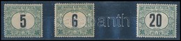 * 1908 Portó Sor 3 értéke, 1. Vízjelállás / 3 Values Of The Postage Due Set, Watermark Position 1 - Autres & Non Classés