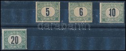 * 1908 Portó Sor 4 értéke, 2. Vízjelállás / 4 Values Of The Postage Due Set, Watermark Position 2 - Autres & Non Classés