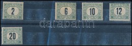 * 1908 Portó Sor 5 értéke, 4. Vízjelállás / 5 Values Of The Postage Due Set, Watermark Position 4 - Altri & Non Classificati