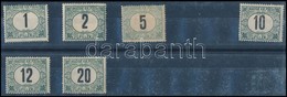 * 1909 Zöldportó Sor 6 értéke 1. Vízjelállással / 6 Values Of The Postage Due Set, Watermark Position 1. - Autres & Non Classés