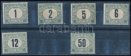 * 1909 Zöldportó Sor 6 értéke 4. Vízjelállással / 6 Values Of The Postage Due Set, Watermark Position 4. - Other & Unclassified