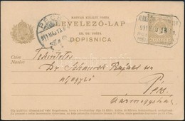 1911 Díjjegyes Levelezőlap Kétnyelvű Postaügynökségi Bélyegzéssel - Autres & Non Classés