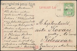 1912 Képeslap Turul Bélyeggel 'HERCEGHALOM POSTAI ÜGYN' - Other & Unclassified