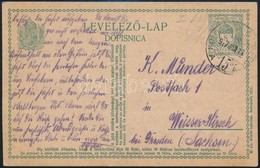 1917 8f Díjjegyes Kétnyelvű Levelezőlap 'KOLOZSVÁR - BUDAPEST / 15 A' Vasúti Bélyegzéssel - Other & Unclassified