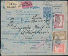 1918 Szállítólevél Utánvétel 3K 10f Bérmentesítéssel 'BUDAPEST' - 'SZÉKESFEHÉRVÁR' - Other & Unclassified