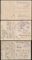 1916-1918 I. Világháborús Haditengerészeti Posta 3 Db Képeslapon - Altri & Non Classificati