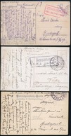 1916-1918 I. Világháborús Haditengerészeti Posta 3 Db Képeslapon - Other & Unclassified