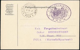1917 Tábori Lap / Field Postcard 'KUK KRIEGSMARINE S.M.U. 14' - Other & Unclassified