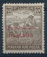 * Arad 1919 Arató 20f Hátoldali Piros Festékelkenődéssel, Bodor Garanciajelzéssel (9.000) - Autres & Non Classés