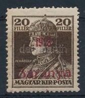 * Baranya 1919 Károly 20f Vörös Felülnyomással, Bodor Vizsgálójellel (22.000) - Autres & Non Classés