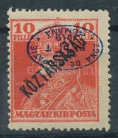 * Debrecen 1919 Károly/Köztársaság 10f Fordított Felülnyomással, Bodor Vizsgálójellel (55.000) - Autres & Non Classés