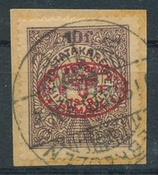 Debrecen 1919 Postatakarék 10f Piros Felülnyomással, Bodor Vizsgálójellel (15.000) - Autres & Non Classés