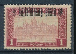 ** Nyugat-Magyarország III. 1921 Lajtabánság Parlament 1K Kettős Felülnyomással, Bodor Vizsgálójellel - Other & Unclassified