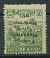 ** Nyugat-Magyarország V. 1921 Arató 50f Fordított Felülnyomással, Bodor Vizsgálójellel - Other & Unclassified