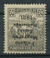 ** Nyugat-Magyarország V. 1921 Arató 50f Fordított Felülnyomással, Bodor Vizsgálójellel (ránc) - Andere & Zonder Classificatie