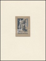 1942 Királyok 24f, Gönczi Gebhardt Tibor Nem Elfogadott Eredeti Bélyegméretű Vázlata / Mi 703, Unaccepted Original Stamp - Sonstige & Ohne Zuordnung