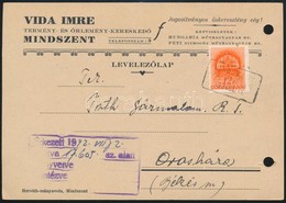 1942 Levelezőlap 'MINDSZENT' Pályaudvari Szekrényből - Other & Unclassified
