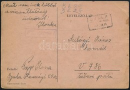 1944 Levelezőlap 'GYULA' Pályaudvari Szekrényből - Other & Unclassified