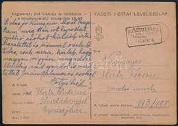 1943 Tábori Posta Levelezőlap 'PUSZTAKENGYEL' Pályaudvari Szekrényből - Other & Unclassified