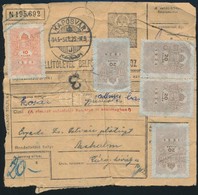 1945 Szállítólevél 90f Illetékkel és Hátoldalon 1P Bérmentesítéssel 'KAPOSVÁR' - Sashalom 'Enyedi Zsigmond Posta Tiszt R - Autres & Non Classés