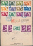 1946 Helyi Ajánlott Levél 17 Bélyeges Bérmentesítéssel Kék Alkalmi Bélyegzéssel / Local Registered Cover With 17 Stamps, - Autres & Non Classés