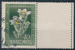 O 1950  Virág (I.) 40f  Jobb Oldali üres Mezővel - Altri & Non Classificati