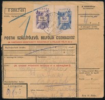 1947 Szállítólevél Hátoldalon 10 X 40f Díjlerovással 'NAGYSZÉNÁS' - 'CSEPEL' - Other & Unclassified