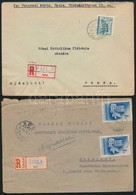 1949/1957 2 Db Ajánlott Levél Klf Gyula Ragjegyekkel - Other & Unclassified