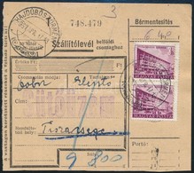 1957 Csomagszállító Szelvény Épületek 3Ft Pár Kettős Fogazással - Other & Unclassified