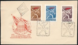 1959 Magyar Tanácsköztársaság Vágott Sor FDC-n - Other & Unclassified