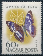 ** 1959 Lepke 60f A Szárnyon Kettős Fehér Csík - Andere & Zonder Classificatie