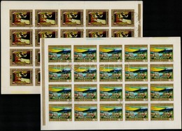 O 1973 Festmények (XI.) 3 Db Teljes ív Sor + Festmények (X.) Teljes ív Sor (20.000) - Autres & Non Classés