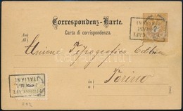 ~1895 Díjkiegészített Díjjegyes Levelezőlap Olasz Hajópostával Zarából Torinóba - Other & Unclassified