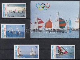 ** 1987 Olimpia Előtti év Vágott Sor Mi 950-953 + Vágott Blokk 29 - Other & Unclassified