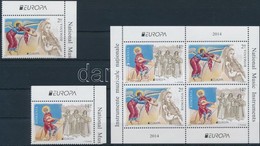 ** 2014 Europa CEPT Hangszerek ívsarki Sor + Blokk Mi 6812-6813 + 586 II - Other & Unclassified