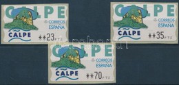 ** 1999 Calpe 3 Db öntapadós Automata Bélyeg Mi 27 3 Klf Névértékben (23PTS / 35PTS / 70PTS) - Autres & Non Classés