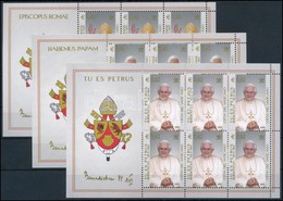 ** 2005 Pápa Kisívsor,
Pope Mini Sheet Set
Mi 1517-1519 - Autres & Non Classés