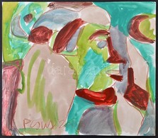 Cs. Németh Miklós (1934-2012): Lányportré, Akvarell, Papír, Jelzett, 30×35 Cm - Other & Unclassified
