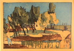 Nyári Lóránt (1928-1982): Tápéi Legény. Színes Rézkarc, Papír, Jelzett, üvegezett Keretben, 19×29 Cm - Other & Unclassified