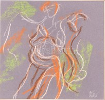 Zöld Anikó (1942-): Niké. Pasztell, Papír, Jelzett, üvegezett Keretben, 18×19 Cm - Other & Unclassified