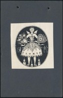 Kozma Lajos (1884-1948): Floris Bonbon Csomagterv Fametszet, Papír, 9x9 Cm - Other & Unclassified