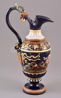 XIX. Sz. Vége: Gerbing & Stephan Majolika Váza. Kézzel Festett, Jelzett, Hibátlan / Gerbing & Stephan Majolica Vase C189 - Autres & Non Classés