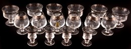 Muranói 'Medici' Poharak, Jelzettek, Hibátlanok, összesen: 16 Db - Glass & Crystal