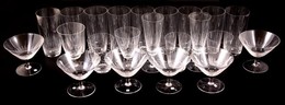Rosenthal Kristály Különféle Poharak (23 Db), Csiszolt, Jelzett, Néhányon Nagyon Apró Csorbával - Glas & Kristall