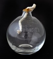 Gömb Alakú Kanócos üvegmécses, Hibátlan, D: 9 Cm - Glas & Kristal